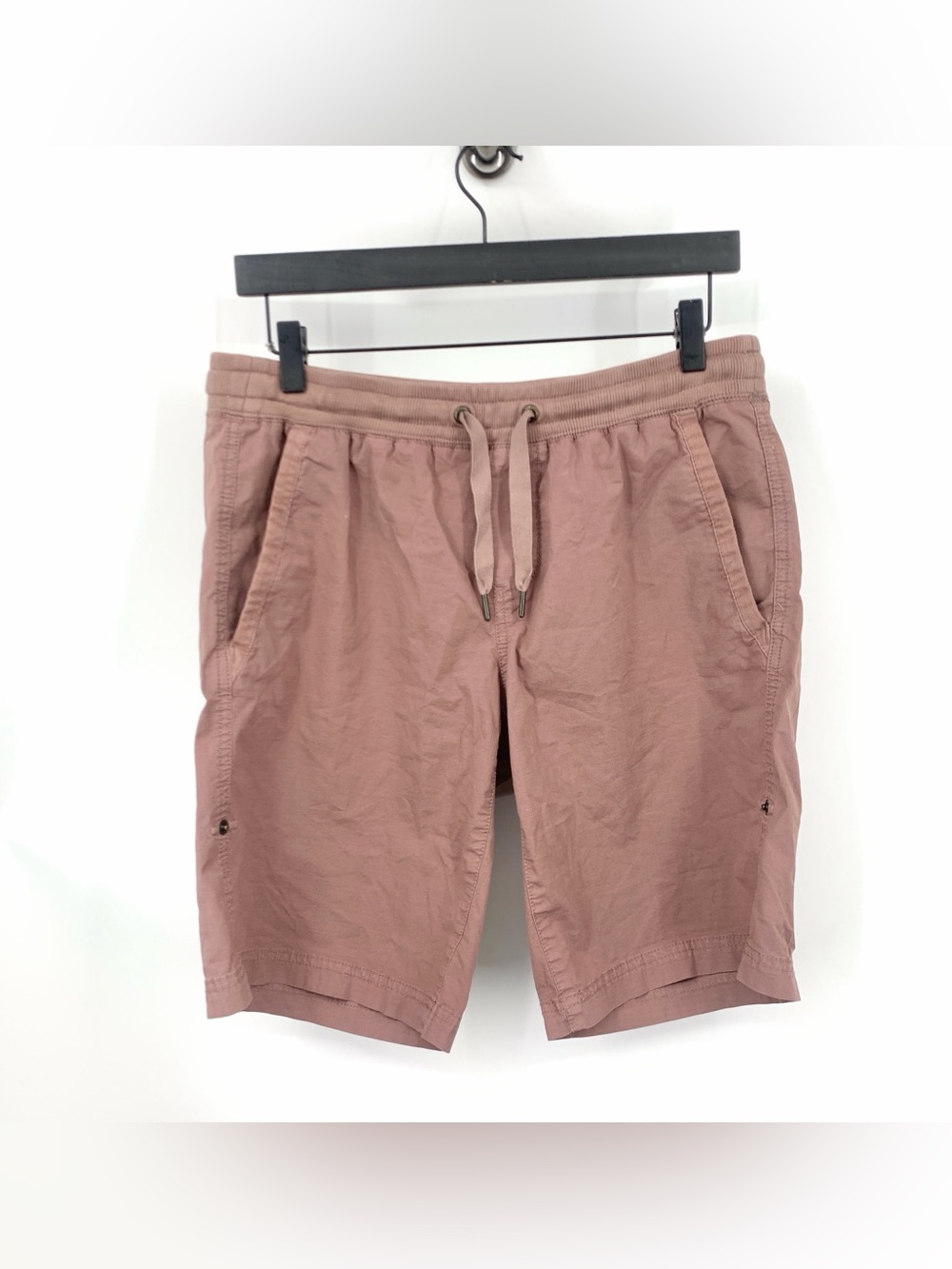 LL Bean Women Size Small Shorts Mauve Pink Ripstop Canvas Stretch Pull On Long